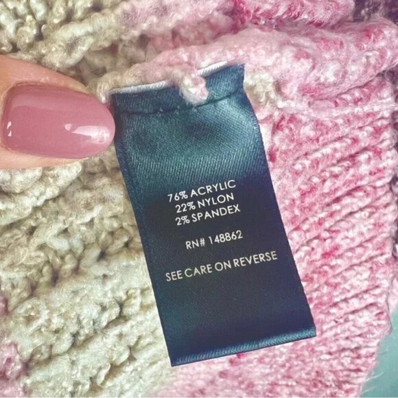 Torrid Pullover Slouchy V-Neck Tunic Sweater, Multi Stripe Pink 1 (1X, 14-16) - Picture 7 of 8